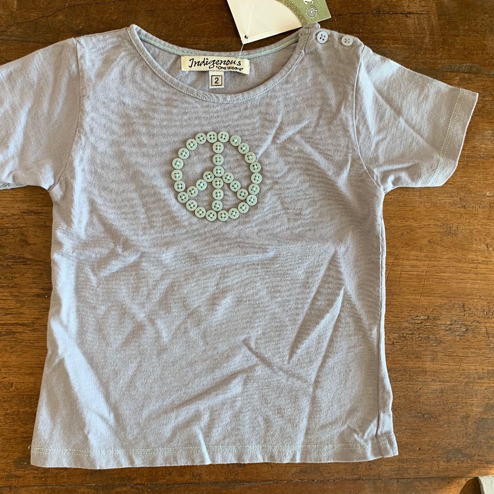 Indigenous Designs Baby Fair Trade + Organic Short Sleeve Tee size 2T